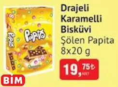 ŞÖLEN PAPİTA DRAJELİ KARAMELLİ BİSKÜVİ